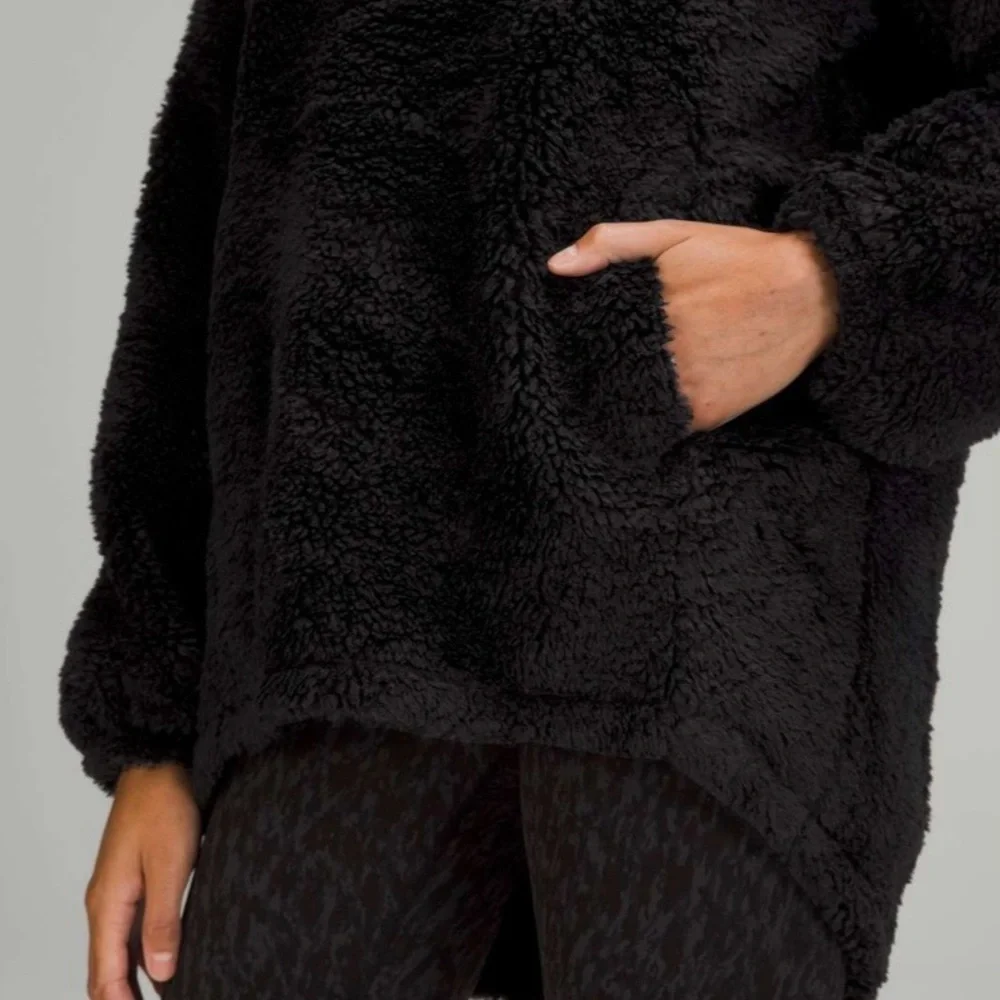 Lululemon Warmth Restore Long Pullover Jacket Black Size 2 NWOT Retired Sherpa
